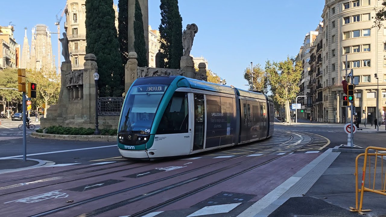Primeros días de circulación de la línea T4 hacia Verdaguer