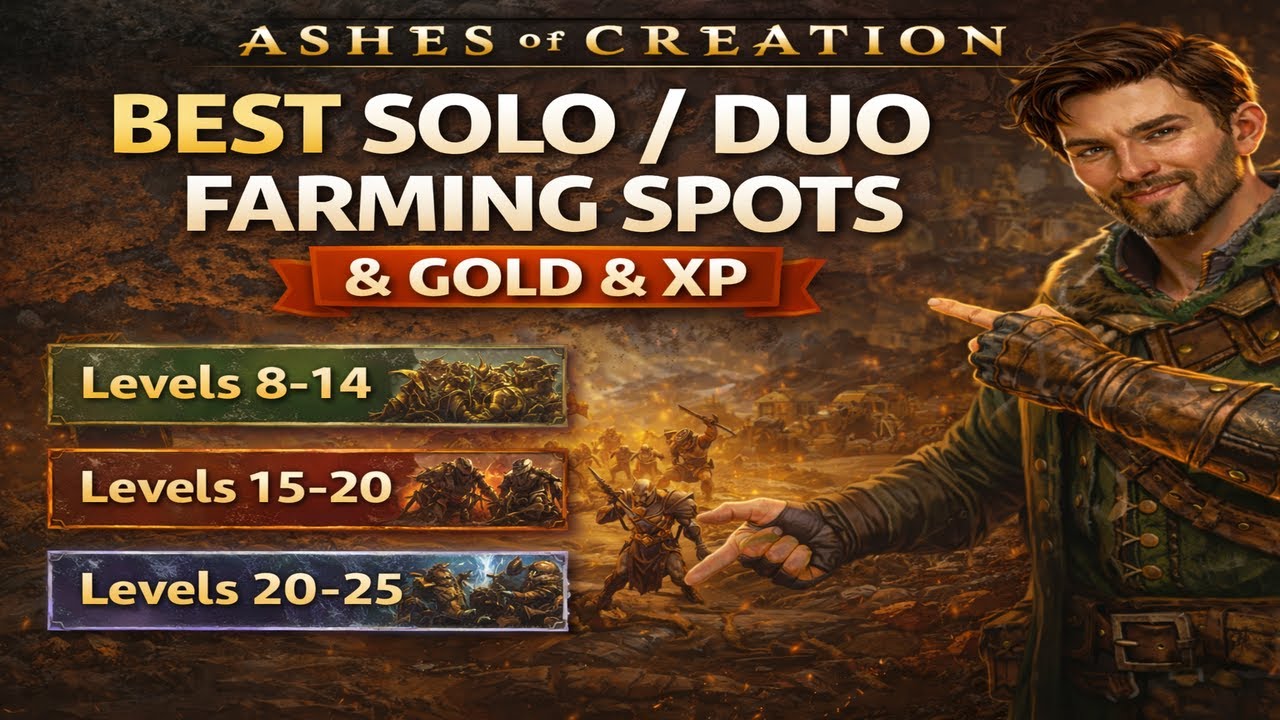 Best Solo & Duo Farming Spots for Gold & XP Riverlands | Ashes of Creation