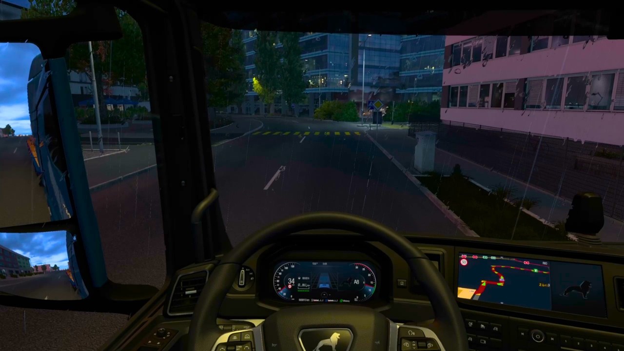 ETS2 Relaxing Longplay on a Rainy Day &ndash; No Commentary Gameplay