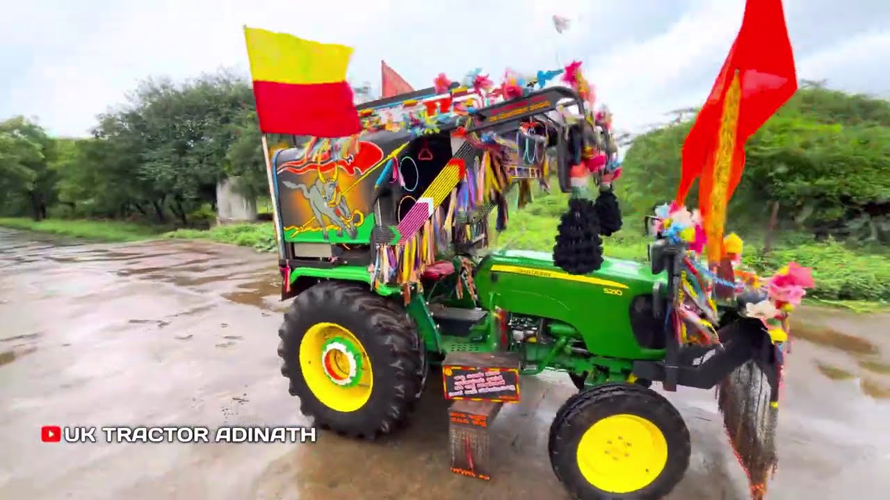 👑ಮಳ್ಳಿಗೇರಿ ದಾದಾ🔥Jonh Deere 5210 Tractor decoration trending video  ರೆಡ್ಡಿ ಸಾಮ್ರಾಜ್ಯ Tractors Song ￼