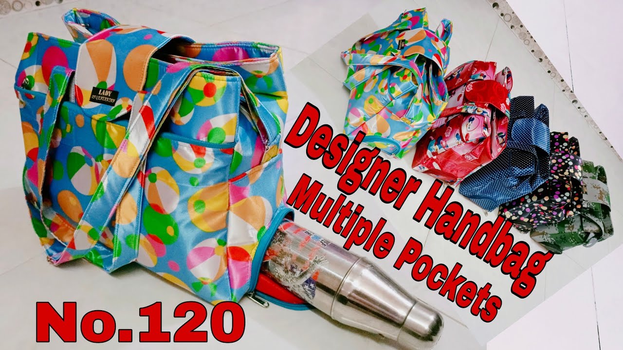 DIY: Designer Handbag Shoulder Bag No.120 With Multi Pockets Tutorial By Anamika Mishra...