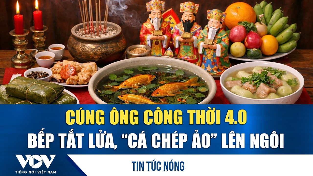 Bếp tắt lửa, “cá chép ảo” lên ngôi: Táo quân “cưỡi” gì về trời? | VOV