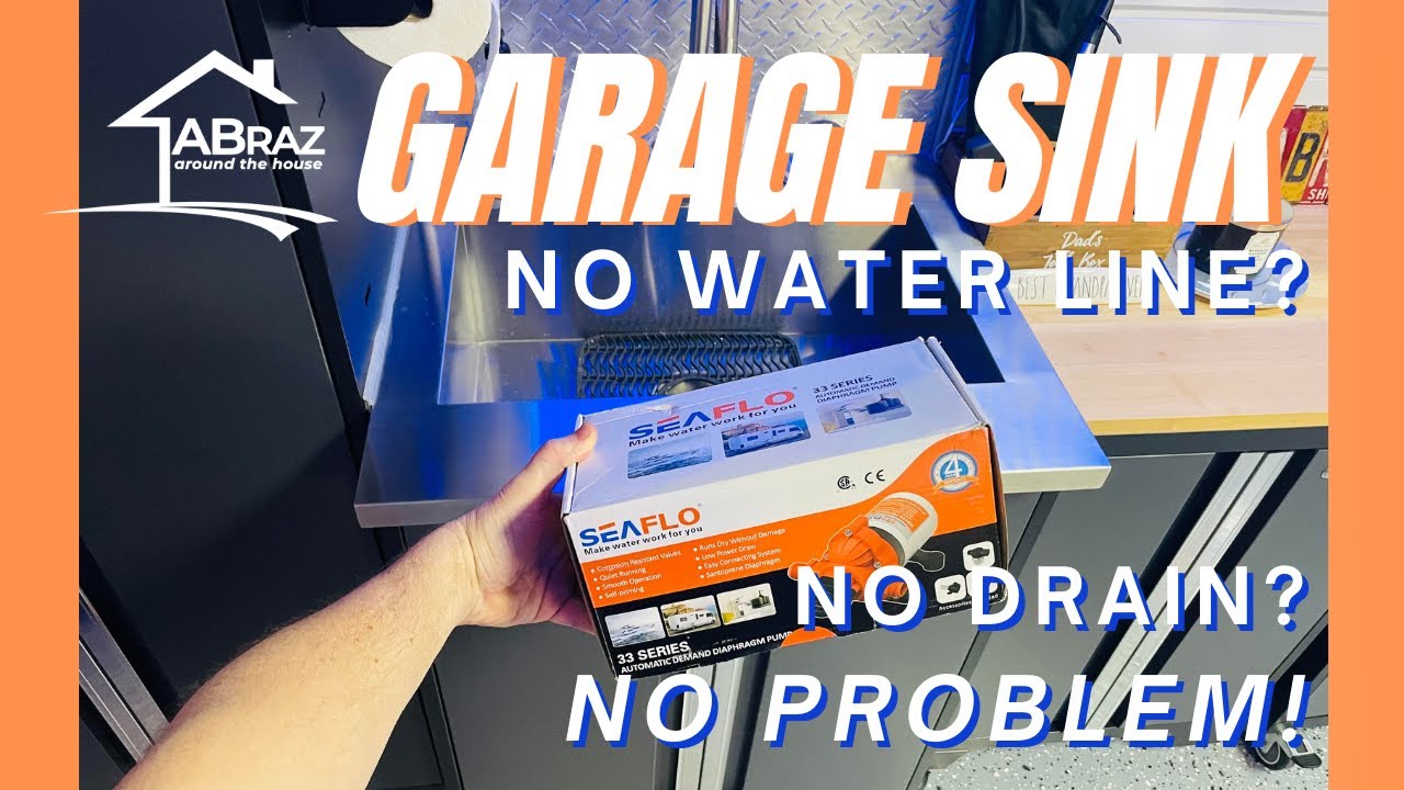 You Won't Believe This Garage Sink Setup! - No Water Line Or Drain in the Garage!