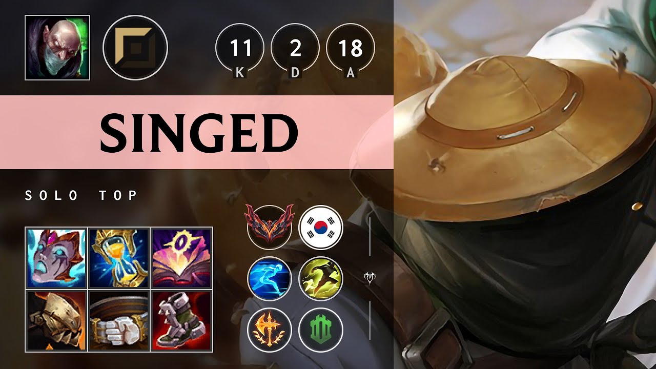 Singed Top vs Gangplank - KR Grandmaster Patch 25.14