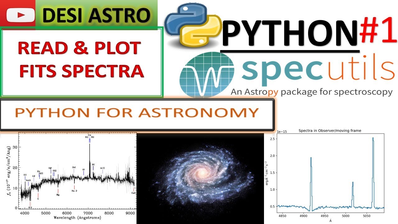 ЧАСТЬ 1: PYTHON|ASTROPY|SPECUTILS| ОБРАБОТКА ФАЙЛОВ FITS| ЧТЕНИЕ СПЕКТРОВ FITS|PYTHON ДЛЯ АСТРОНО...