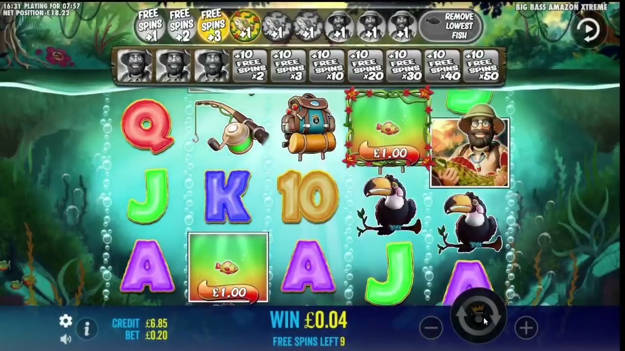 💥10 Slot Bonus Rounds💥Big Bass Amazon Xtreme💥Can I Get A Big Low Stake Win?
