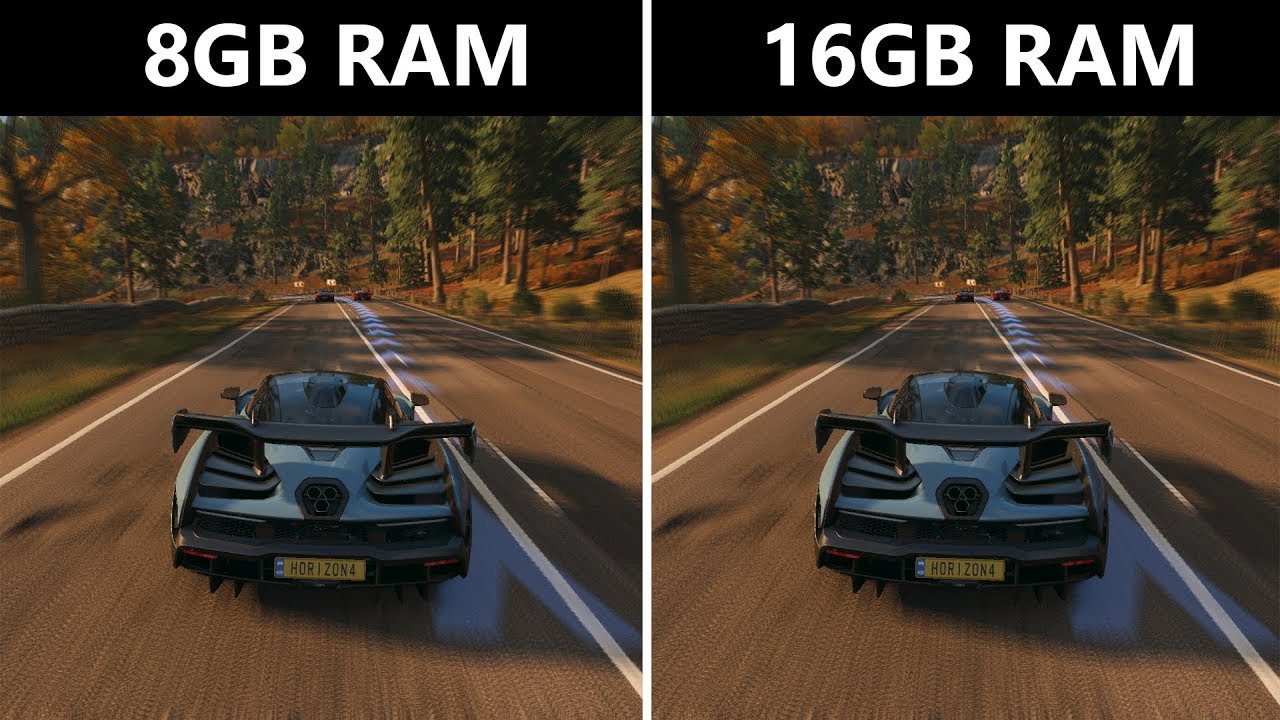Forza Horizon 4 8GB RAM vs 16GB RAM