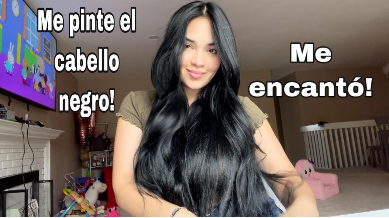 Mi pinte el cabello NEGRO!