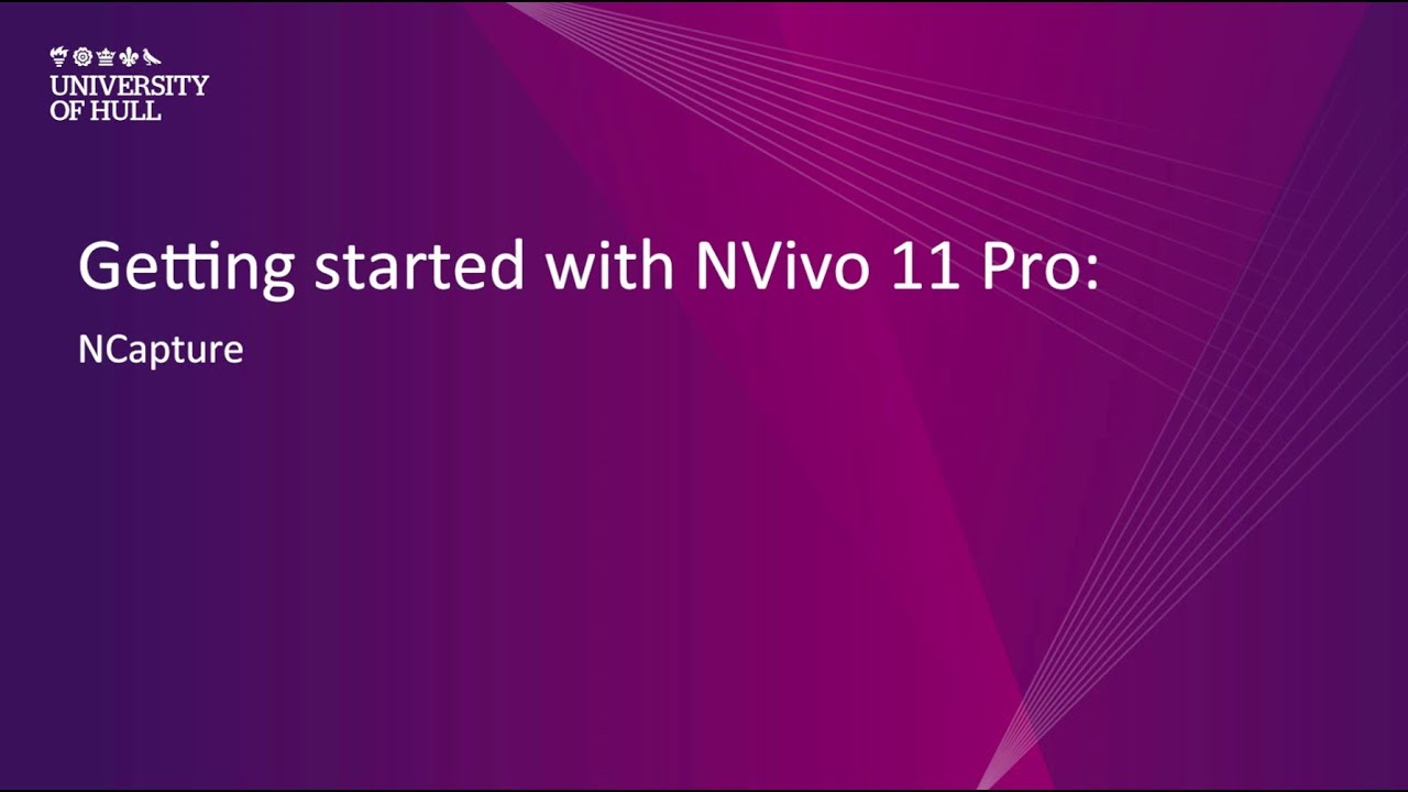 NVivo 11 Pro: NCapture