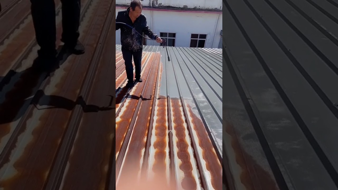 Satisfy roof zinc spray painting work