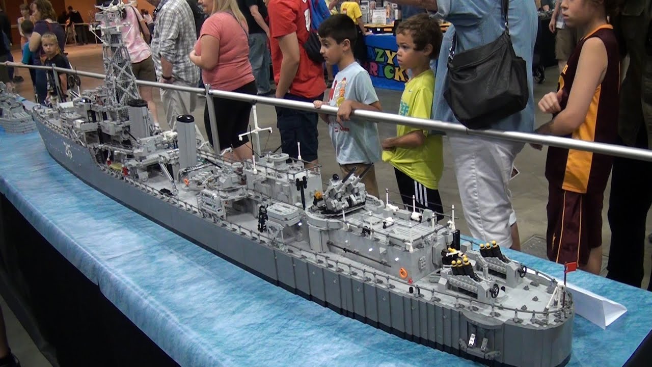 10-foot-long LEGO WWII HMCS Haida - Canadian Tribal Class Destroyer – Brickworld Chicago 2015