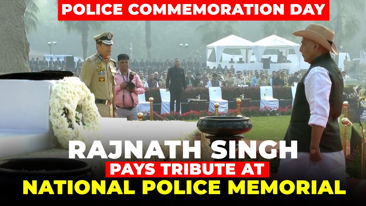 LIVE: Police Commemoration Day | Rajnath Singh pays tribute at National Police Memorial | Delhi
