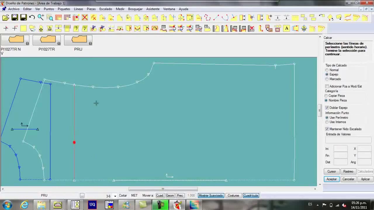 Gerber Accumark CAD system (Lesson) #1