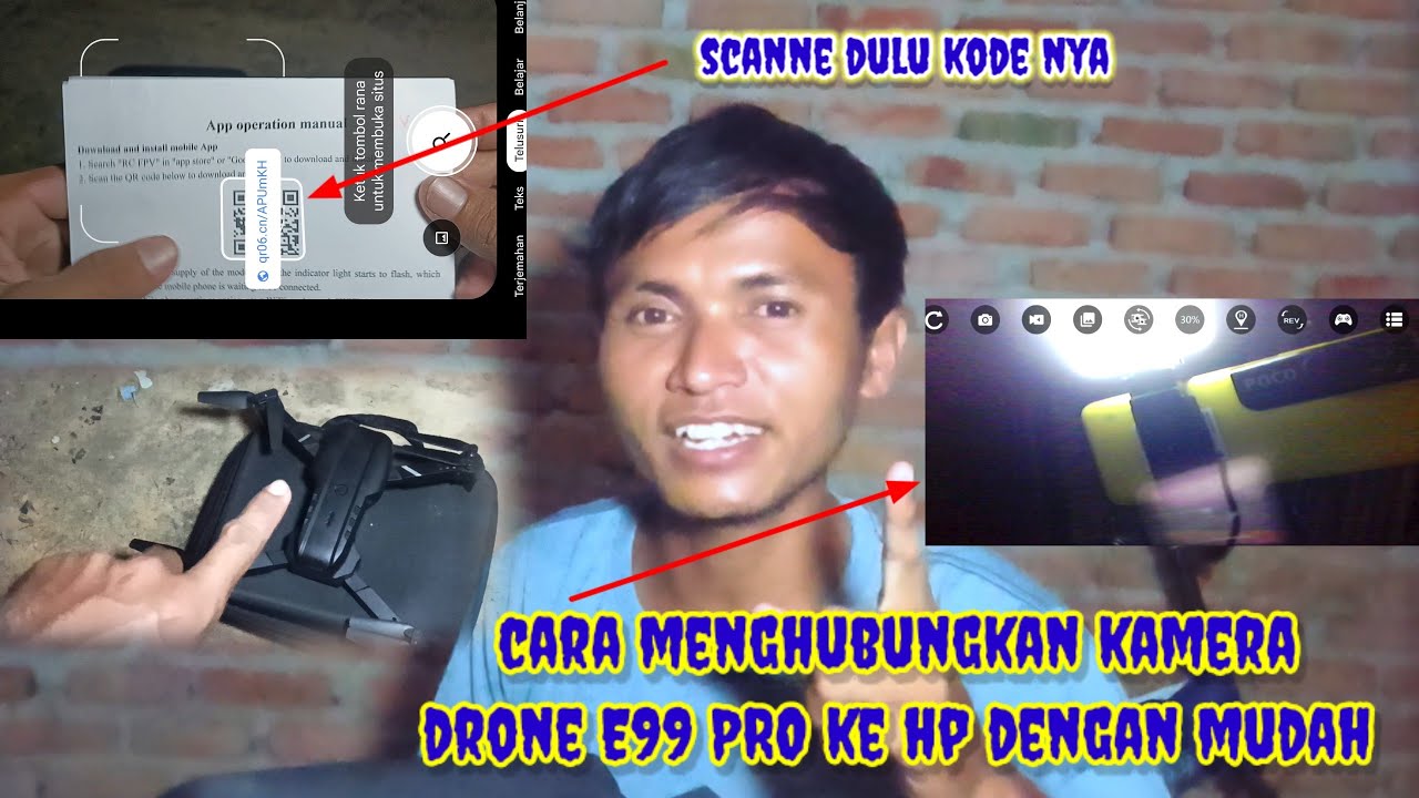 CARA MENGHUBUNGKAN KAMERA DRONE E99 PRO 4K KE HP ANDROID | arrie CHANNEL