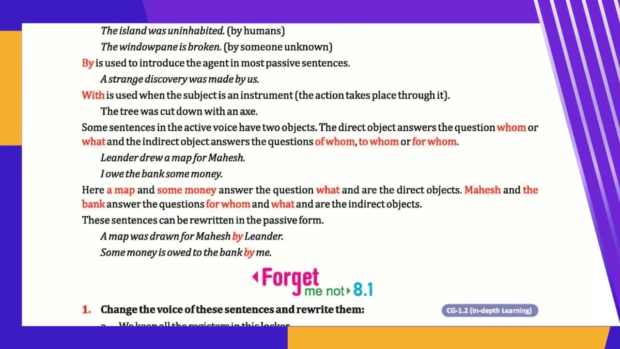 AI ENGLISH GRAMMAR, CLASS 8, CHAPTER 8
