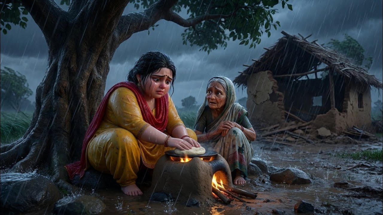 मोटी लड़की समझकर सब हंसते थे, एक दिन उसकी मेहनत ने सबको हैरान कर दिया। गरीबी में बारिश का कहर। 