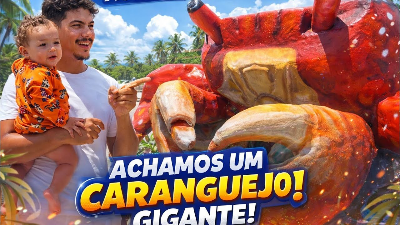 	Fomos fazer fotos na praia… e achamos um CARANGUEJO GIGANTE 😱