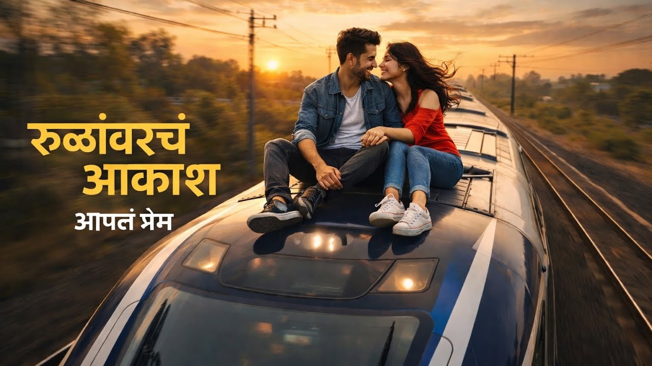 रुळांवरचं आकाश | Marathi Romantic Song 2026 |Train Love Story Marathi Love Song | Train Romance 2026
