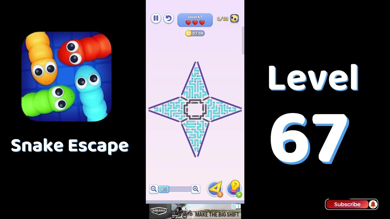 Snake Escape Level 67 Walkthrough 🐍 | Calm Puzzle Escape Game | SolutionGuruji