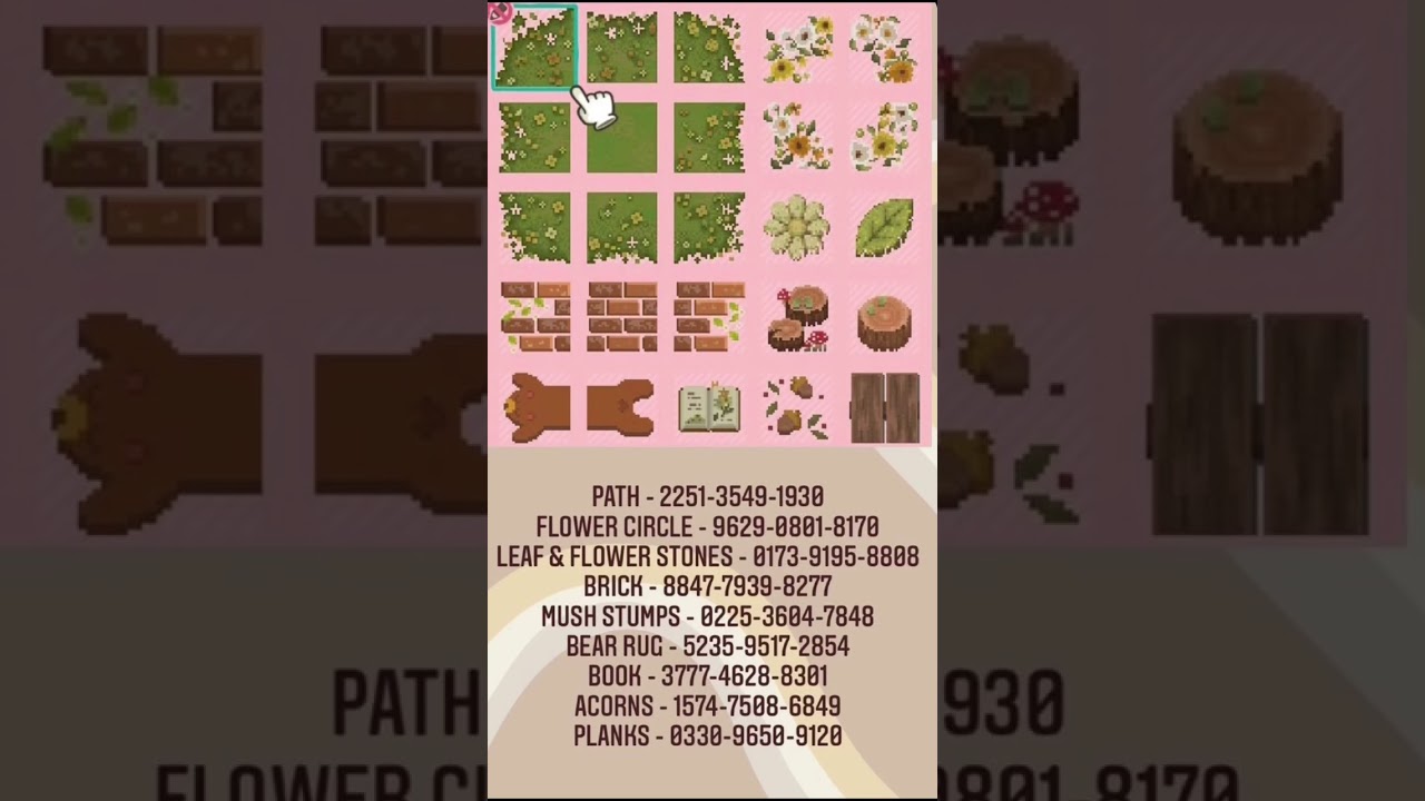 Cottagecore design codes #acnh #acnhinspirations#animalcrossing #animalcrossingnewhorizon