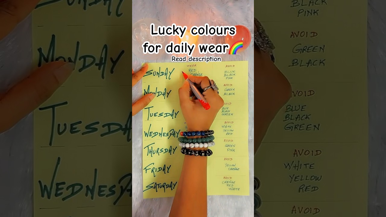 Lucky colors to wear daily #lucky #fashion #shortvideo