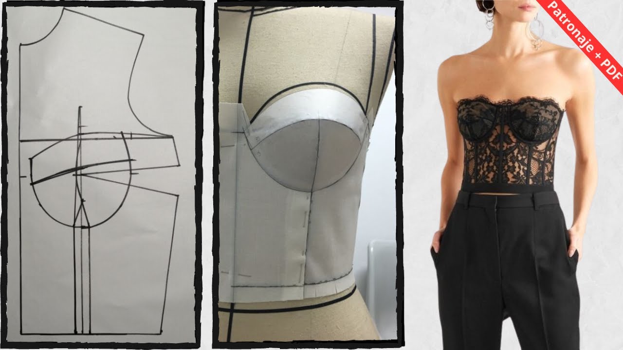БЮСТЬЕ/Выкройка Haute Couture + Выкройка для скачивания.