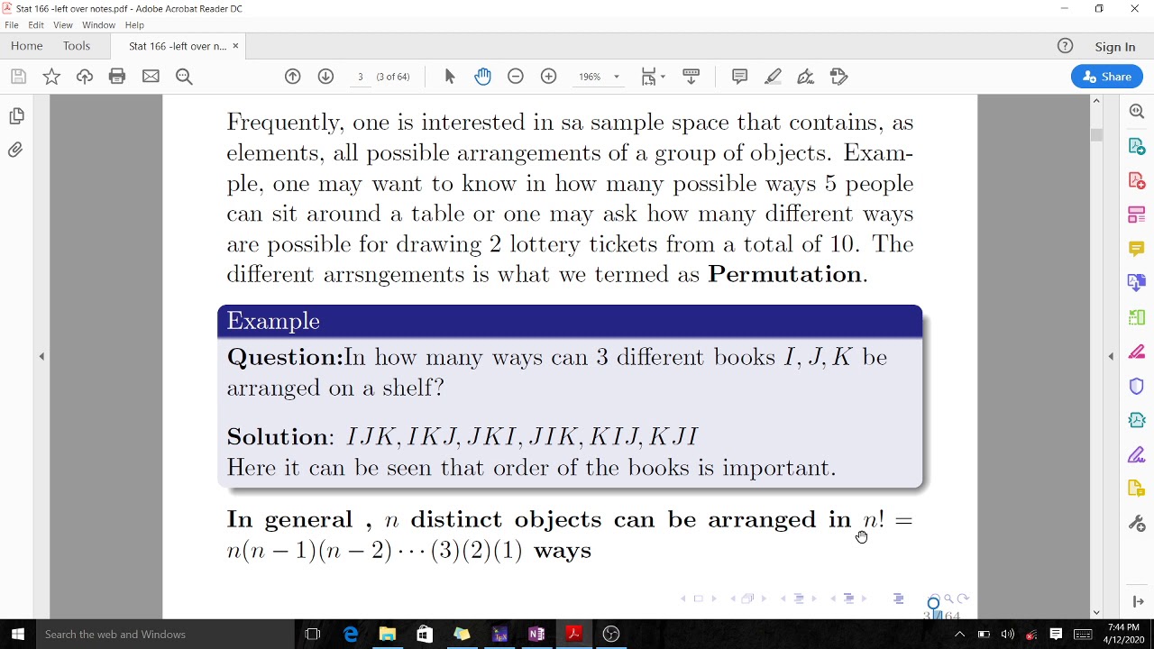 Counting techniques, multiplication, combination and permutation