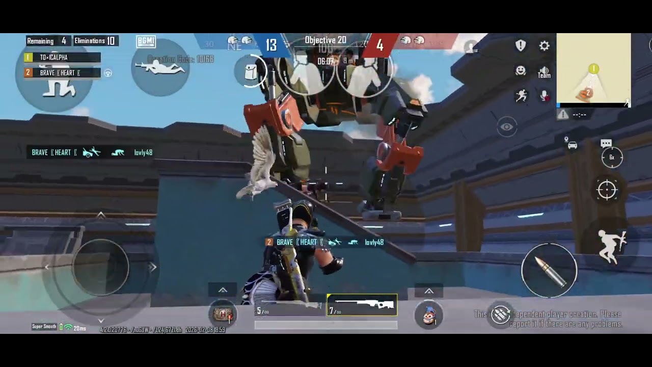 Sniper mecha war( wow mode ) code:10168 #bgmi #wowmodepubg 