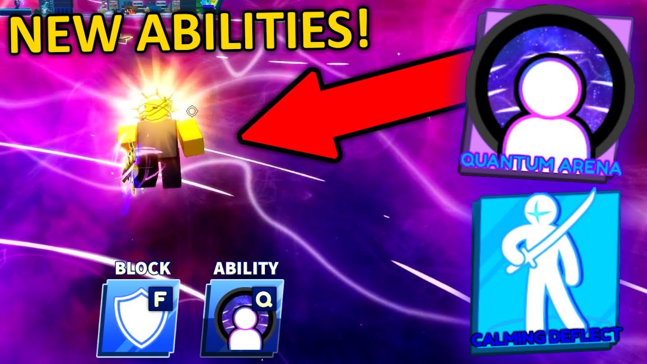 QUANTUM ARENA and CALMING DEFLECTION abilities in Roblox Blade Ball!