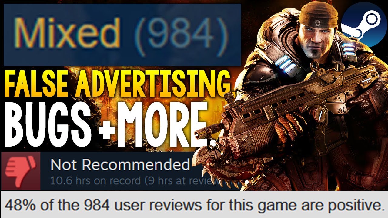 Gears of War Reloaded is Getting Absolutely COOKED on Steam - FALSE ADVERTISING, Bugs + More