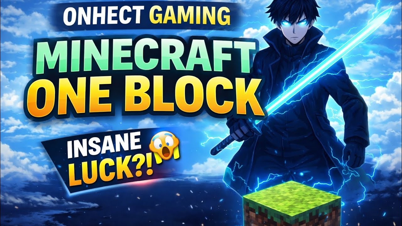 Minecraft One Block Survival part 1😱 | INSANE LUCK?! | ONHECT GAMING