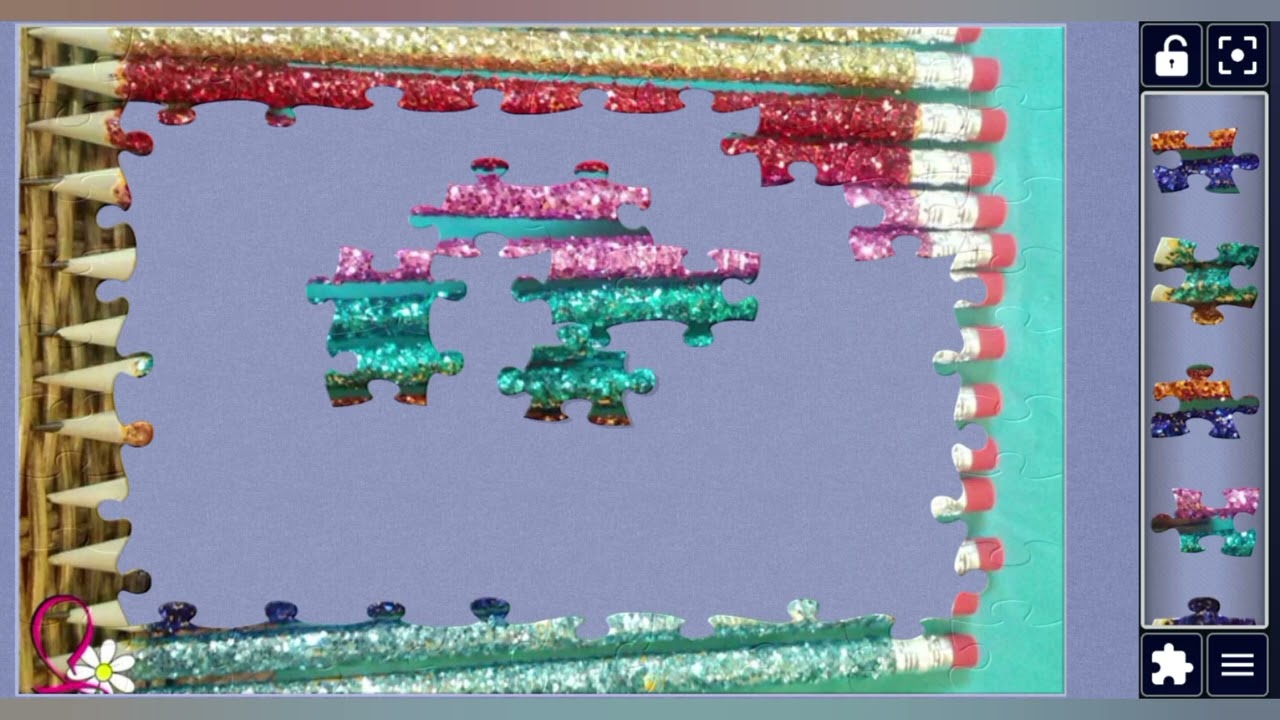 Colorful Glitter Pencils🪄✏️🎨🎇🎉 beautiful jigsaw puzzle 🧩//@jigsawpuzzle45