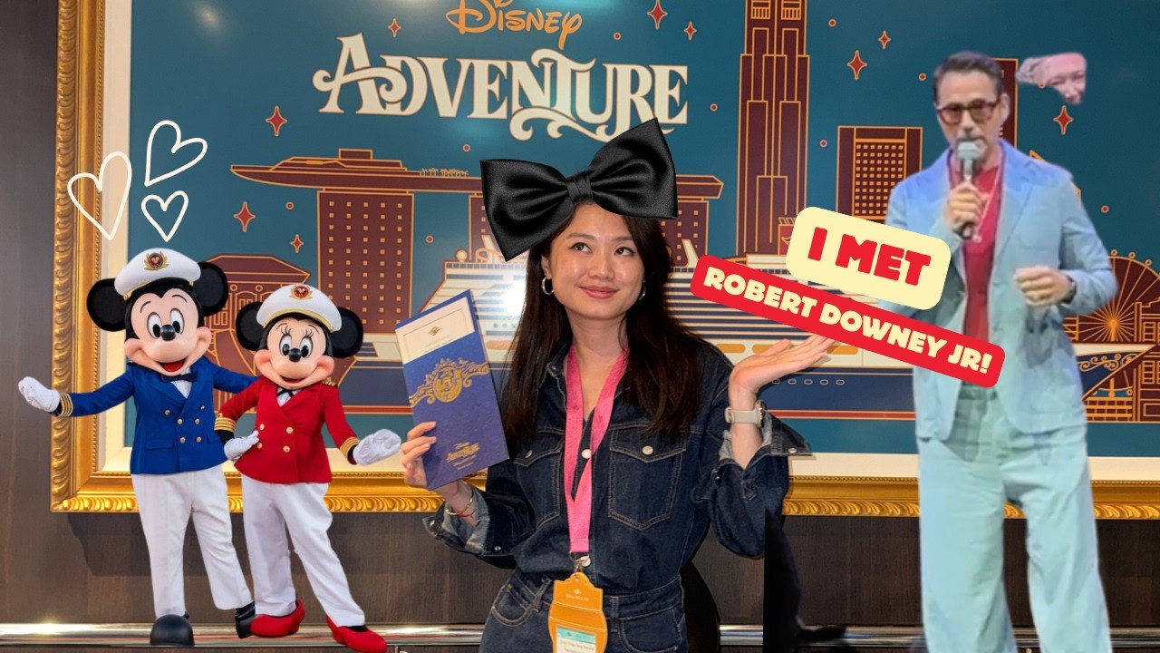 witnessing the christening of the DISNEY ADVENTURE..with ROBERT DOWNEY JR! #PreviewSail