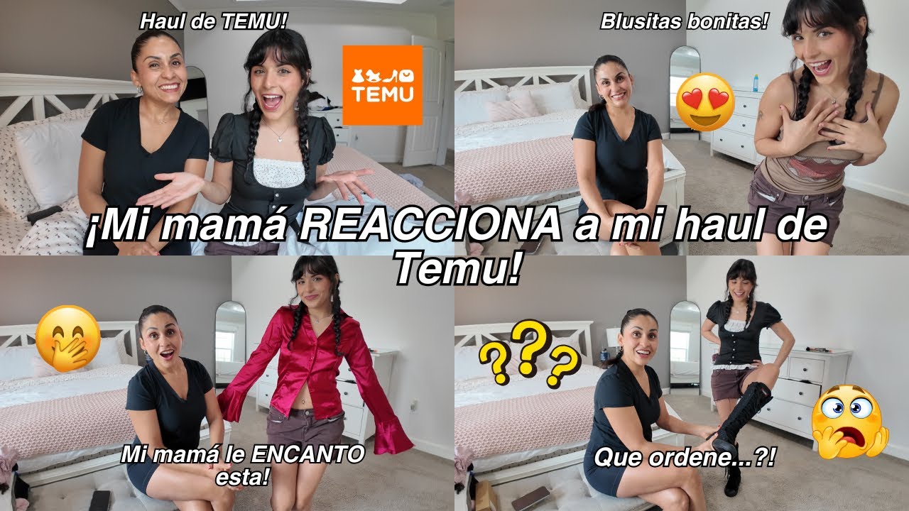 &iexcl;Mi mam&aacute; reacciona a mis cosas de TEMU!&hellip;✨😱🛍️