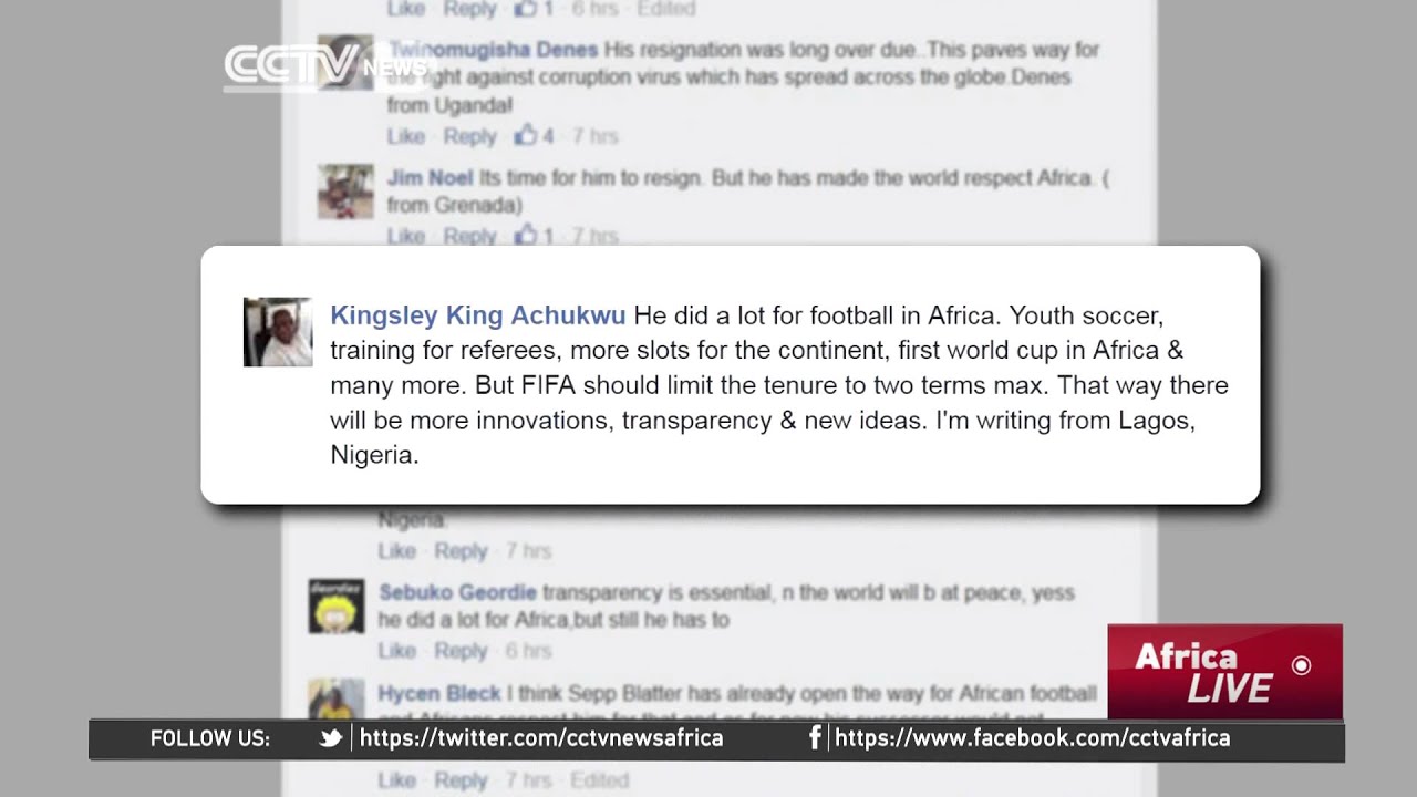 FIFA Scandal Buzz: Facebook Followers React To Blatter's Resignation
