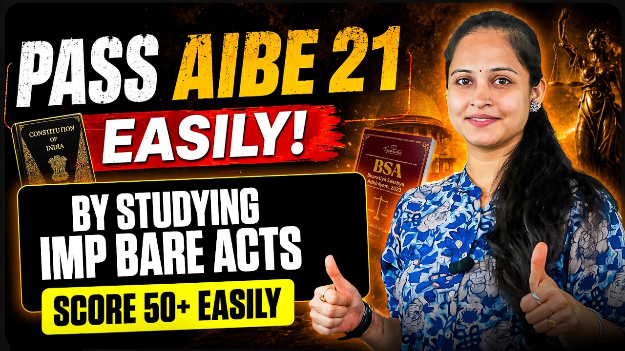 AIBE 21 Bare Acts: Topics That Can DEFINITELY Be Asked
