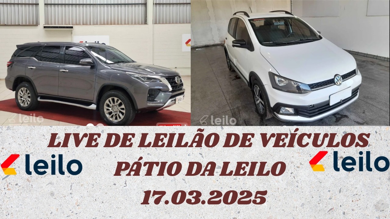 LIVE DE LEILÃO DE VEÍCULOS COM OPORTUNIDADE DE COMPRAR BARATO NA LEILO 17.03.2026