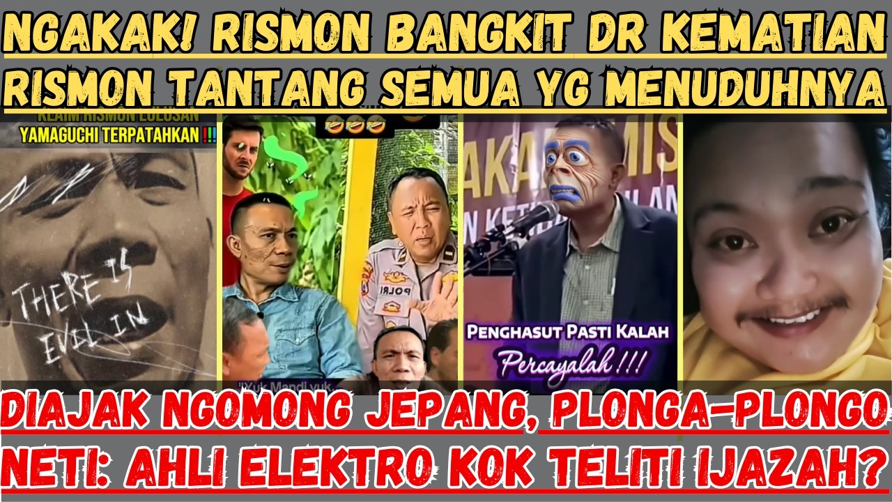 Ngakak! Rismon Bangkit dr Kematian!! Rismon Tantang Semua yg Menuduhnya!!