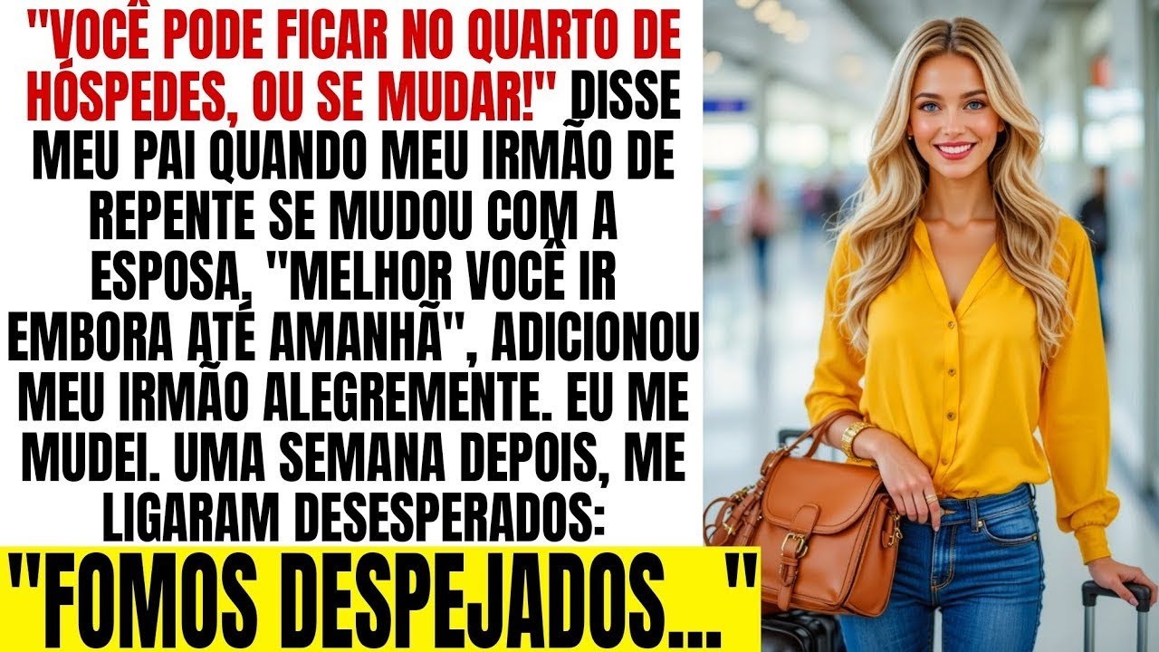 No jantar em família, meus pais disseram   Pode ficar no quarto de hóspedes ou se mudar  Então e