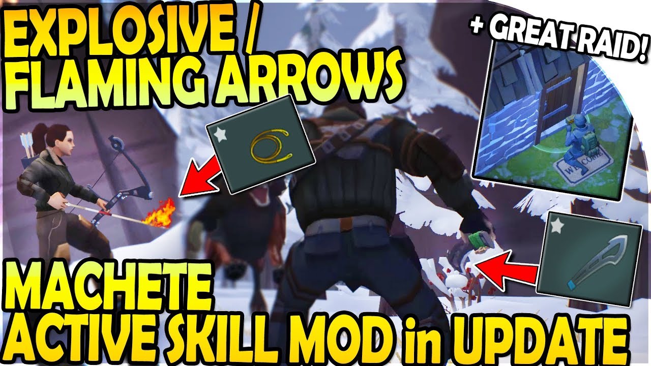 EXPLOSIVE/FLAMING ARROWS + MACHETE ACTIVE SKILL in WINTER UPDATE - Last Day on Earth Survival 1.10.3