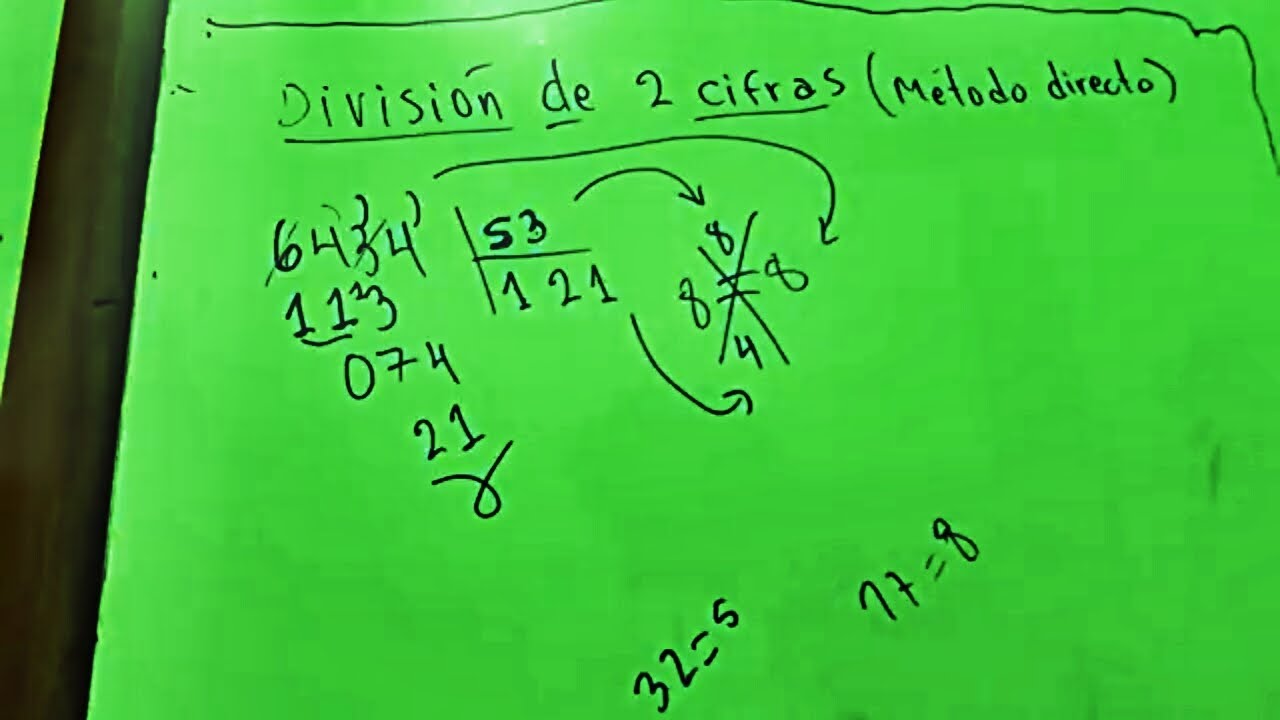 DIVISION DE 2 CIFRAS CON LA EXCLUSION DEL 9
