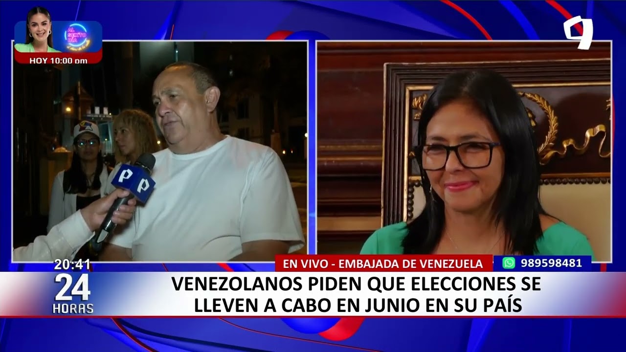 Venezolanos en Lima exigen que elecciones en su país se lleven a cabo en junio