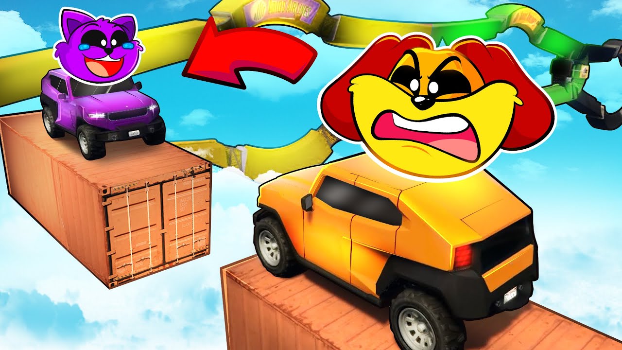 DogDay no DESAFIO DE PARKOUR do GTA V com os Smiling Critters