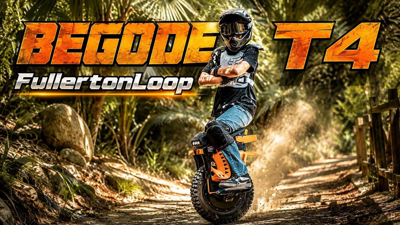 My son riding the Begode T4 at Fullerton Loop
