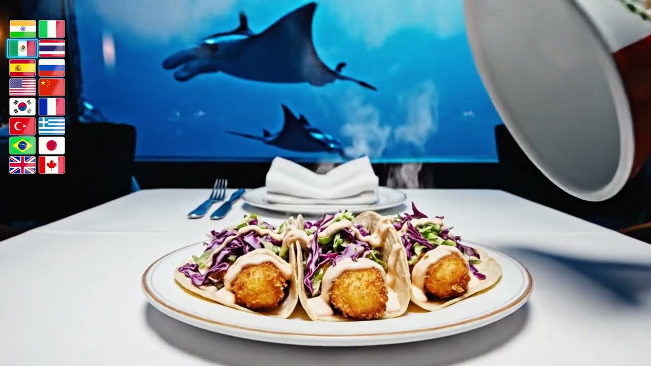 Which Underwater Restaurant Meal Would You Like to Have? 🐠🦞 (Luxury ASMR)