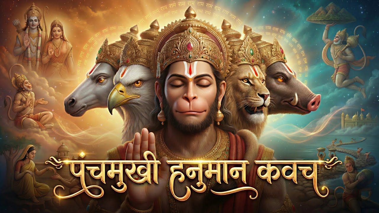 हनुमान रक्षा कवच | Panchmukhi Hanuman Kavach Mantra | सभी भय व नकारात्मक ऊर्जा से सुरक्षा