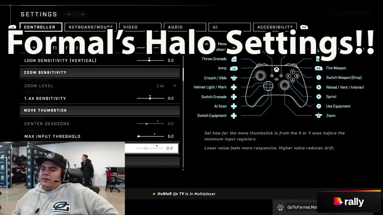 OpTic FORMAL's Halo Infinite Settings.