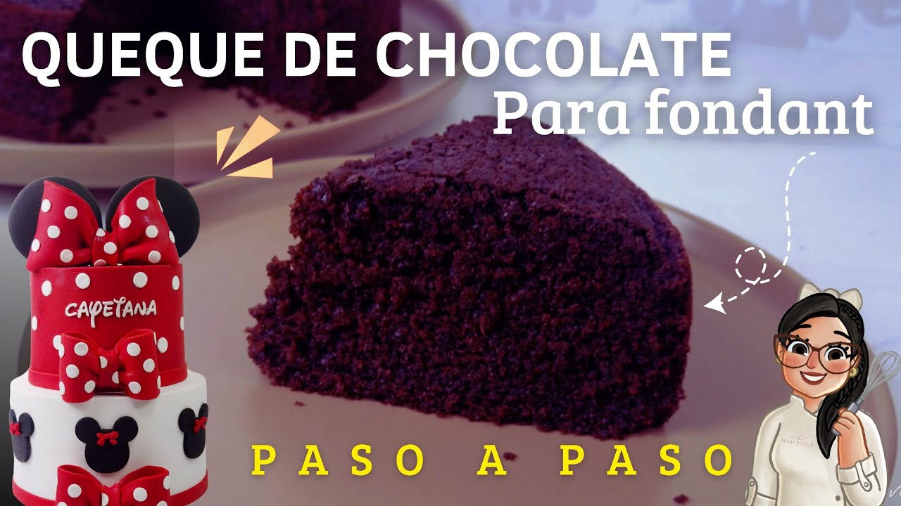 queque de chocolate / queque de chocolate para decorar con fondant