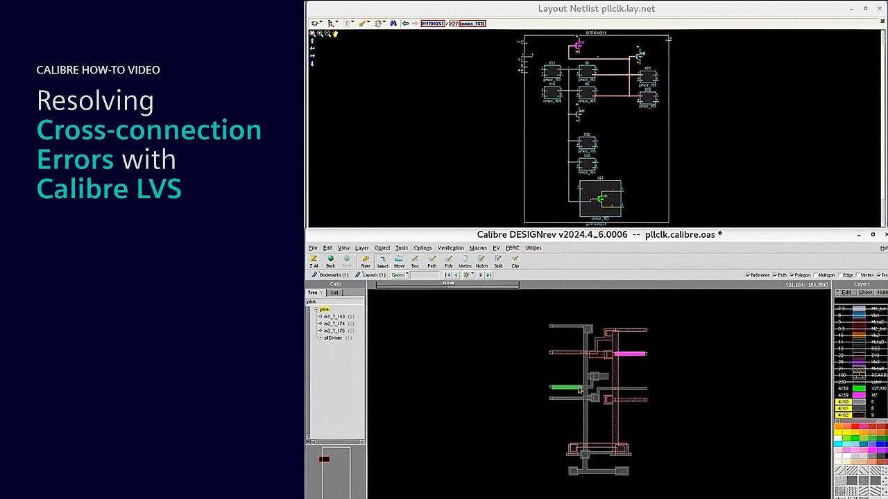 Resolving Cross-connection Errors with Calibre LVS