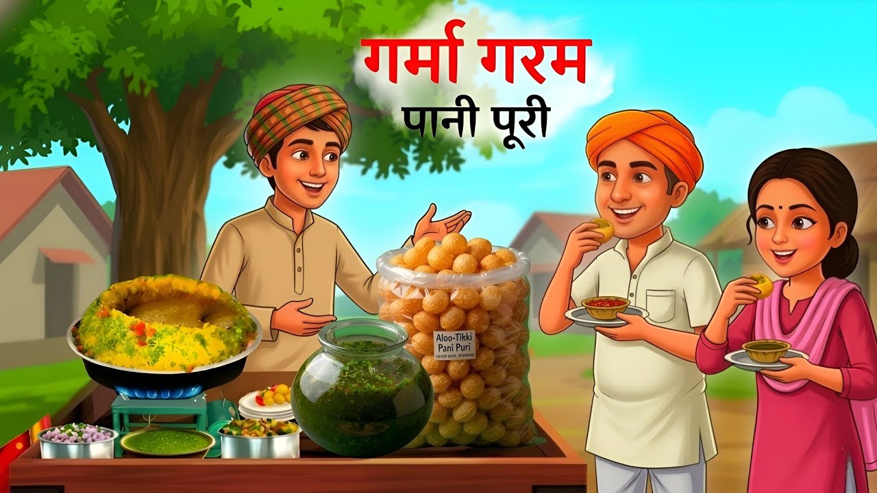 अनलिमिटेड पानी पूरी | Unlimited Pani Puri | Hindi Kahani | Cartoon Moral Story